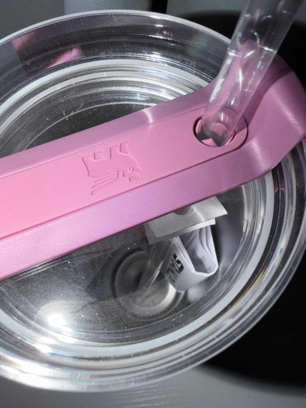 Stanley Quencher Travel Tumbler - Sparkling Berry Pink with Light Pink Handle - Picture 5 of 6